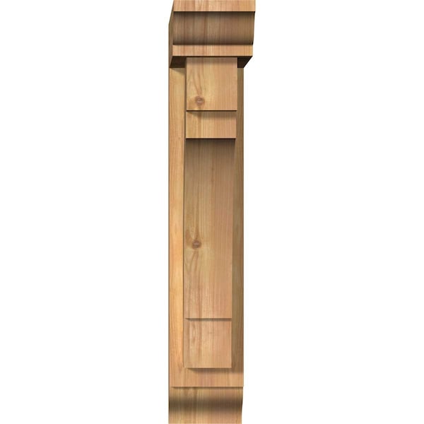 Merced Traditional Smooth Bracket W/ Offset Brace, Western Red Cedar, 5 1/2W X 18D X 30H